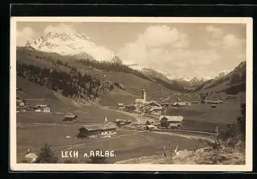 AK Lech a. Arlberg, Siedlung aus der Vogelschau