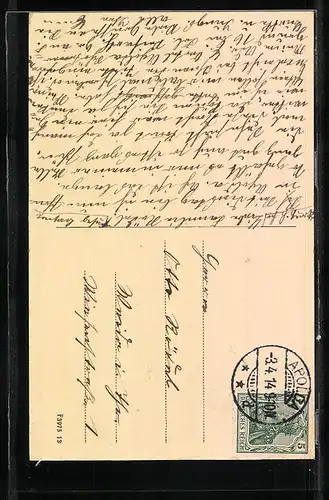 AK Apolda, Schwanenteich in der Schötener Promenade