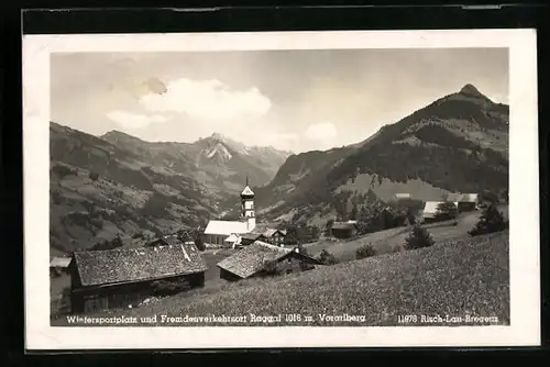 AK Raggal, Ortsansicht mit Kirche und umgebung