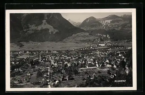 AK Bludenz, Teilansicht aus der Vogelschau