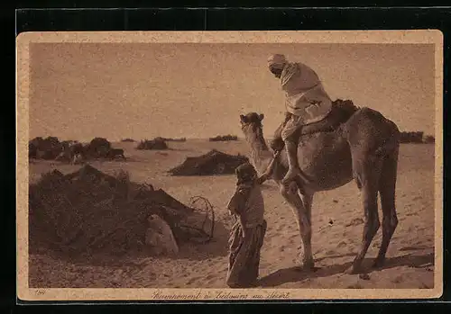 AK Campement de bédouins au désert