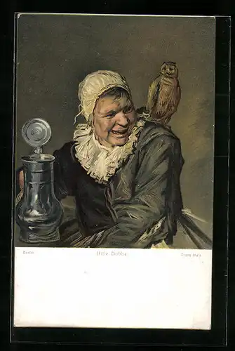 Künstler-AK Gemälde Hille Bobbe von Frans Hals, Eule