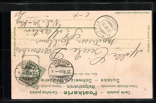 Passepartout-Lithographie Colombier, Entrée du Chateau