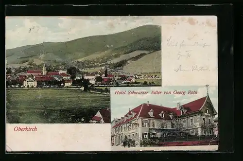 AK Oberkirch, Gesamtansicht mit Umgebung, Hotel Schwarzer Adler