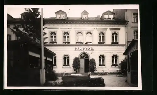 AK Bad Elster, Kurhotel Saxonia mit Nebengebäuden