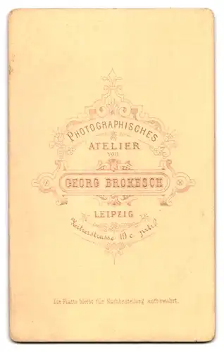 Fotografie G. Brokesch, Leipzig, Zeitzerstrasse19 c., Bürgerlicher mit Fliege
