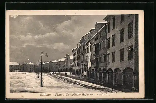 AK Belluno, Piazza Campitello dopo una nevicata