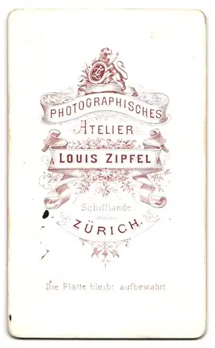 Fotografie Louis Zipfel, Zürich, Junger bürgerlicher Mann mit dem Blick zur Seite