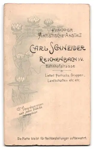 Fotografie Atelier C. Schneider, Reichenbach i. V., Bahnhofstrasse, Junge im Mantel mit Fliege