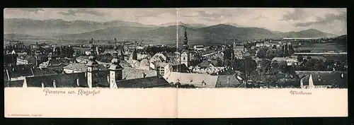 Klapp-AK Klagenfurt, Totalansicht gegen den Wörthersee