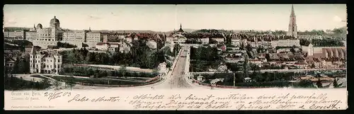 Klapp-AK Bern, Totalansicht aus der Vogelschau