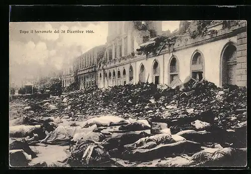 AK Dopa Terremoto del 28 Dicembre 1908, Erdbeben