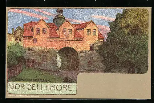 Künstler-AK Ernst Liebermann: Vor dem Tore