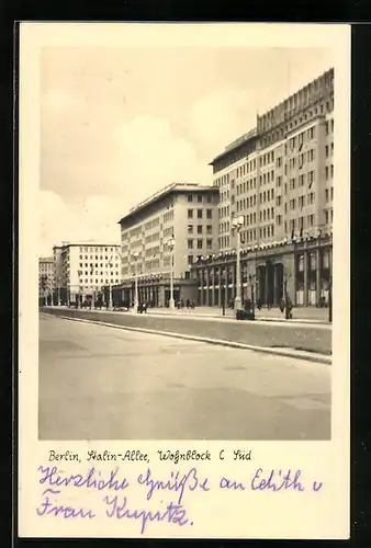 AK Berlin, Stalin-Allee, Wohnblock C Süd