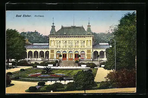 AK Bad Elster, Kurhaus mit Parkanlage