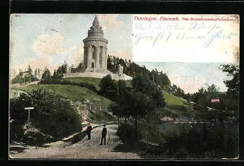 AK Eisenach, Burschenschaftsdenkmal mit Park