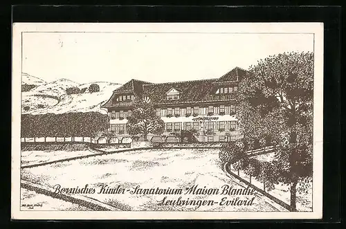 Künstler-AK Leubringen, Bernisches Kinder-Sanatorium Maison Blanche