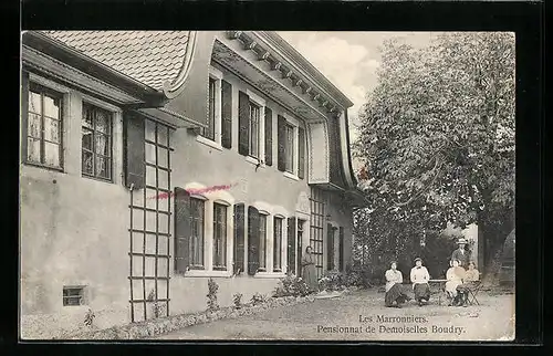 AK Boudry, Les Marronniers, Pensionat de Demoiselles Boudry