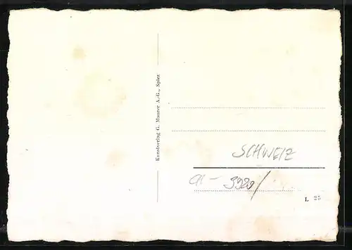 AK Zermatt, Triftbach, Pension Graven mit Strasse und Gästen