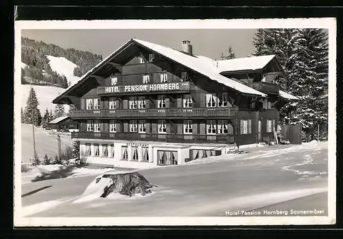 AK Saanenmöser, Hotel-Pension Hornberg im Winter