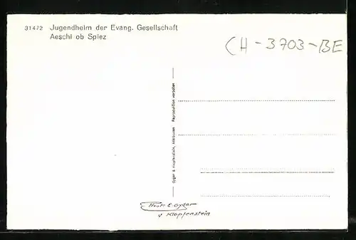 AK Aeschi ob Spiez, Jugendheim der Evang. Gesellschaft