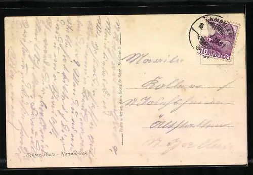 AK Diessenhofen, Ortspanorama mit Brücke