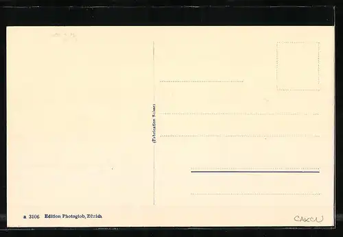 AK Spiez, Ortsansicht mit Thunersee aus der Vogelschau