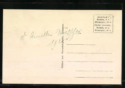 AK Lausanne, Vue générale et les Alpes