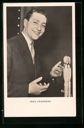 AK Musiker Fred Frohberg in schwarzweiss fotografiert