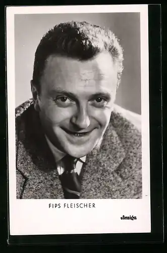 AK Musiker Fips Fleischer in schwarzweiss fotografiert