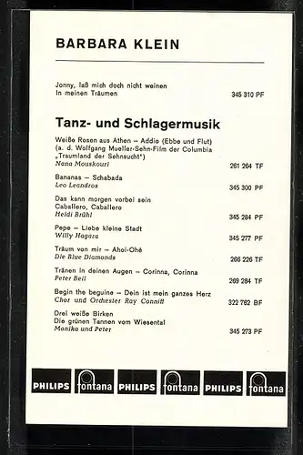 AK Musikerin Barbara Klein in Rückansicht