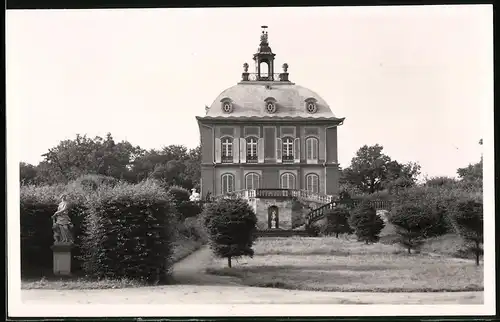 Fotografie Brück & Sohn Meissen, Ansicht Moritzburg, Blick auf das Fasanenschlösschen am Jagdschloss