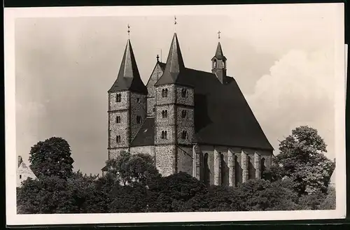 Fotografie Brück & Sohn Meissen, Ansicht Geithain i. Sa., Blick auf die Nicolaikirche