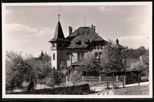 Fotografie Brück & Sohn Meissen, Ansicht Weinböhla, Blick auf das Gasthaus Laubenhöhe