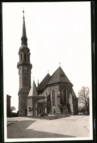 Fotografie Brück & Sohn Meissen, Ansicht Radeberg, Partie an der Kiche