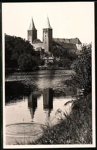 Fotografie Brück & Sohn Meissen, Ansicht Rochlitz, Blick über die Mulde zum Schloss