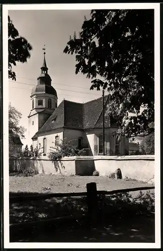 Fotografie Brück & Sohn Meissen, Ansicht Grosskmehlen, Partie an der Kirche