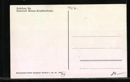 AK Zwickau /Sa., Heinrich-Braun-Krankenhaus