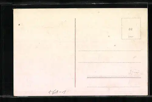 Künstler-AK Hooge, Landkarte mit Wappen