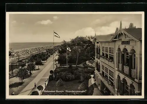 AK Bansin, Strandpromenade, Hotel Seeblick