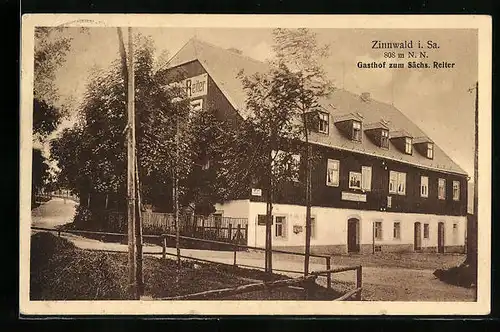 AK Zinnwald i. Sa., Gasthof zum Sächs. Reiter