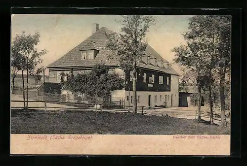 AK Zinnwald /Sächs. Erzgebirge, Gasthof zum Sächs. Reiter