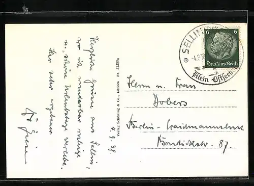 AK Sellin /Rügen, Promenade mit Häusern