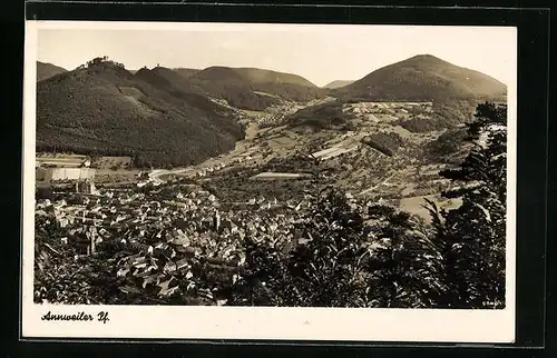 AK Annweiler Pf., Blick auf die Stadt und Landschaft aus der Vogelschau