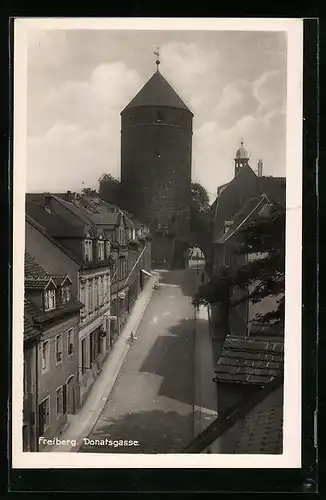 AK Freiberg, Strassenblick auf die Donatsgasse