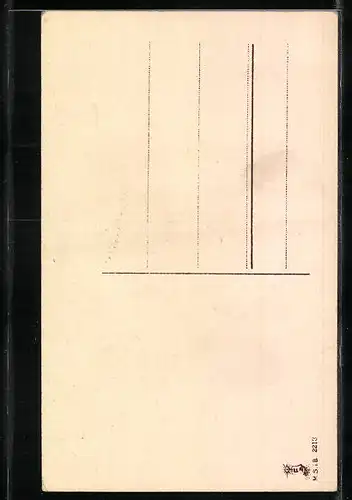 Künstler-AK Maikäfer an blühendem Kastanienzweig, Pfingstgruss