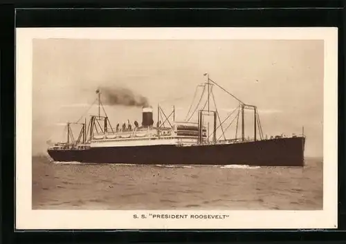 AK Passagierschiff SS President Roosevelt auf hoher See
