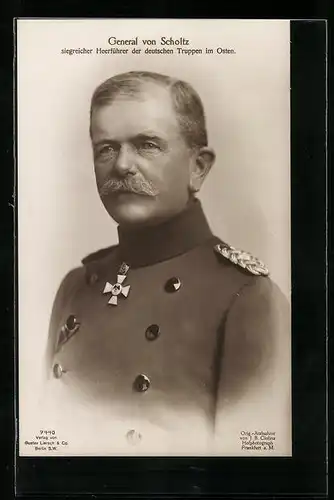 AK General von Scholtz siegreicher Heerführer der deutschen Truppen im Osten