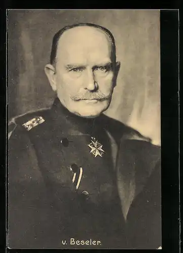 AK Heerführer von Beseler in Uniform mit Orden