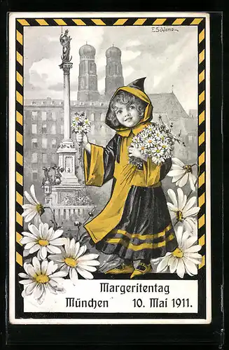 Künstler-AK Ernst Schlemo: München, Margeritentag 10. Mai 1911